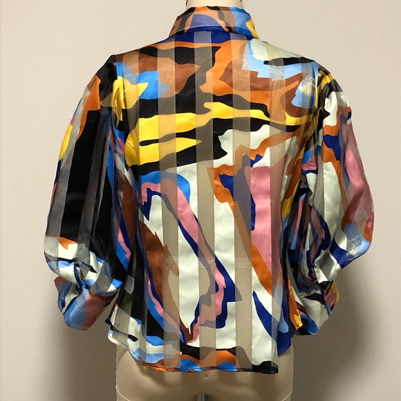 CQbyCQ multicolour sheer blouse - Picture 2 of 5
